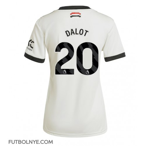 Camiseta Manchester United Diogo Dalot #20 Tercera Equipación para mujer 2024-25 manga corta